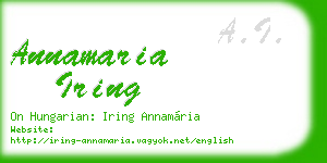 annamaria iring business card
